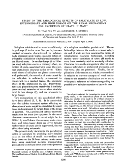 Salicylate administered to man in sufficiently marked uricosuria