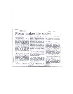 Nixon makes his choice