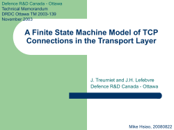 A Finite State Machine Model of TCP connections in the