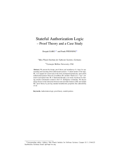 Stateful Authorization Logic - People
