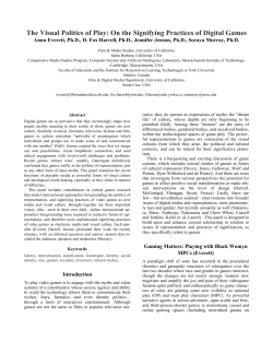 The Visual Politics of Play: On the Signifying Practices