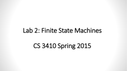 Lab 2: Finite State Machines