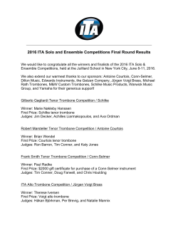 2016 ITA Solo and Ensemble Competitions Final Round Results