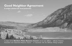 Good Neighbor Agreement - Northern Plains Resource Council