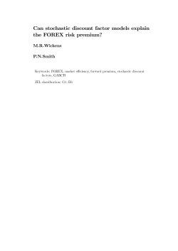 Can stochastic discount factor models explain the FOREX risk