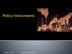 Policy Instruments