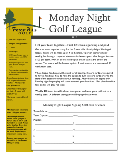 Monday Night Golf League - Forest Hills Golf Course