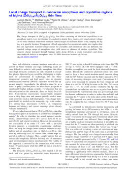 Local charge transport in nanoscale amorphous and crystalline