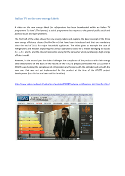 A video on the new energy labels for refrigerators has been