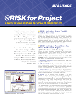 RISK for Project lets you see all possible outcomes in