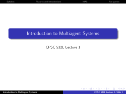 Introduction to Multiagent Systems