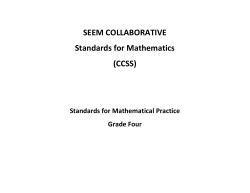 Model Curriculum Map: Math Grade 4