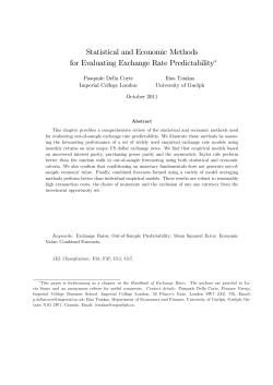 Statistical and Economic Methods for Evaluating Exchange Rate