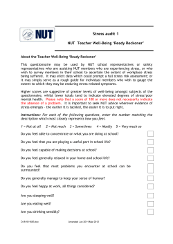 teacher stress - Darlington NUT