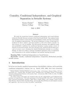 Causality, Conditional Independence, and