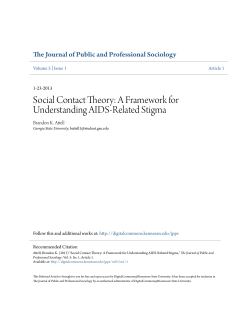 Social Contact Theory: A Framework for Understanding AIDS