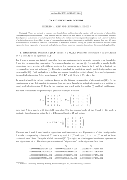 ON EIGENVECTOR BOUNDS 1. Introduction. Denote IK