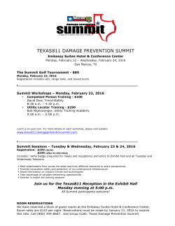 TEXAS811 DAMAGE PREVENTION SUMMIT