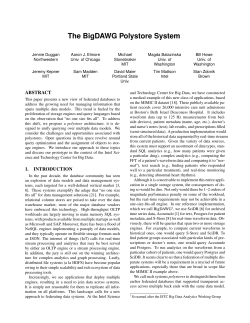 The BigDAWG Polystore System