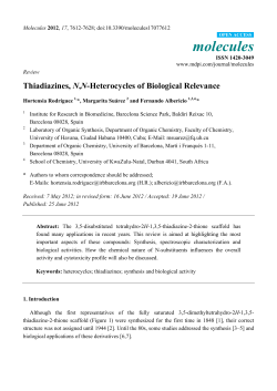 Thiadiazines, N,N-Heterocycles of Biological Relevance