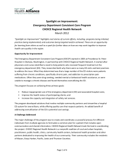 Spotlight on Improvement: Emergency Department Consistent Care