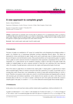 Title: A new approach to complete graph