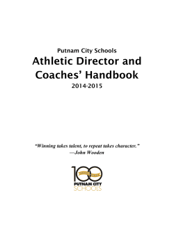 Athletic Director and Coaches` Handbook