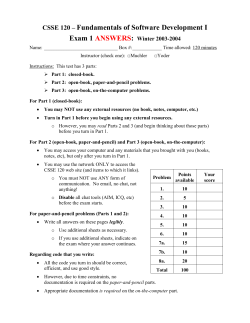 CS 120 &ndash; Fundamentals of Computing I - Rose