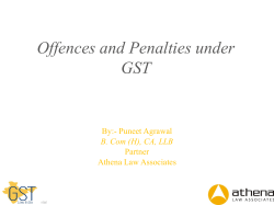 Offences and penalties under GST Prosecution of