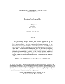 Bayesian Face Recognition - Face Recognition Homepage