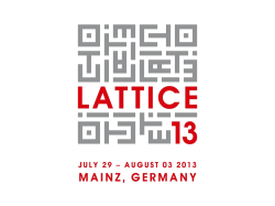 Opening - Lattice 2013