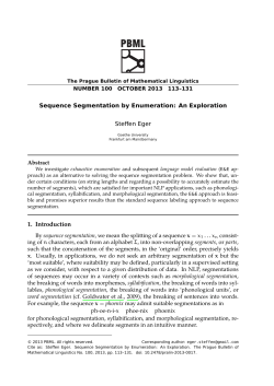 Sequence Segmentation by Enumeration: An Exploration