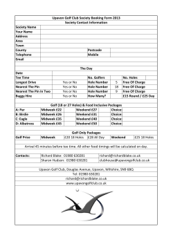 Choice: Choice: Choice: &pound;20 18 Holes Upavon Golf Club, Douglas