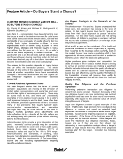 Feature Article &ndash; Do Buyers Stand a Chance?