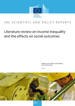Literature review on income inequality and the effects on social