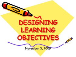 Learning Objective - ms217goalsettingpd