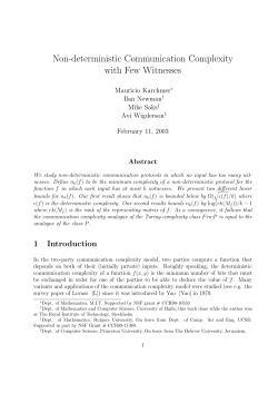 Non-deterministic Communication Complexity with Few Witnesses