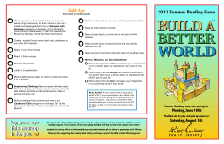 2017 11x17 Summer Reading Gameboard