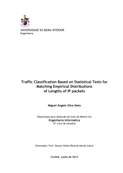 Traffic Classification Based on Statistical Tests for