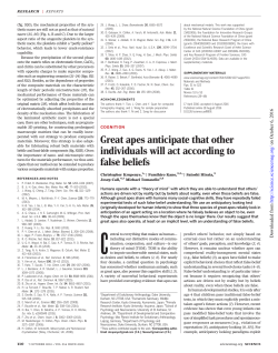 Great apes anticipate that other individuals will act