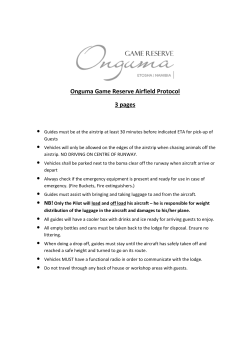 Onguma Game Reserve Airfield Protocol 3 pages