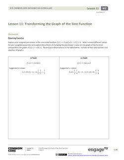 Algebra II Module 2, Topic B, Lesson 11: Student