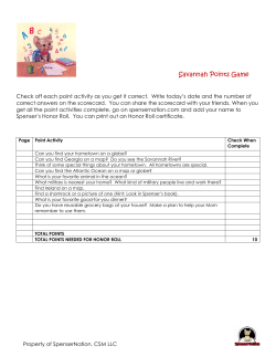 Portland Points Game