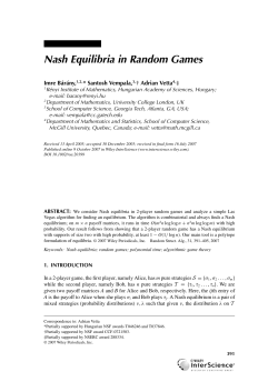 Nash equilibria in random games
