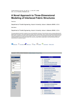 Journal of Textile and Apparel Technology and Management