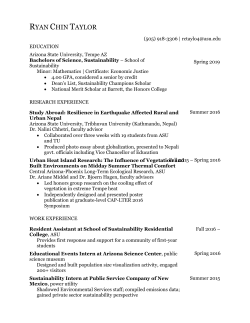 Curriculum Vitae - ASU People Search