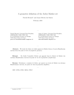 A geometric definition of the Aubry-Mather set