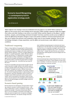 Traditional wargaming Scenario-based gaming