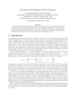 Lot Sizing with Minimum Order Quantity