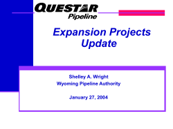 Questar Expansion Projects - Wyoming Pipeline Authority